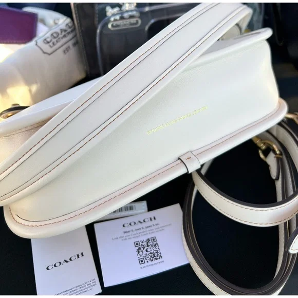 Coach Swinger Bag White Leather Shoulder Bag NWT - Picture 12 of 17